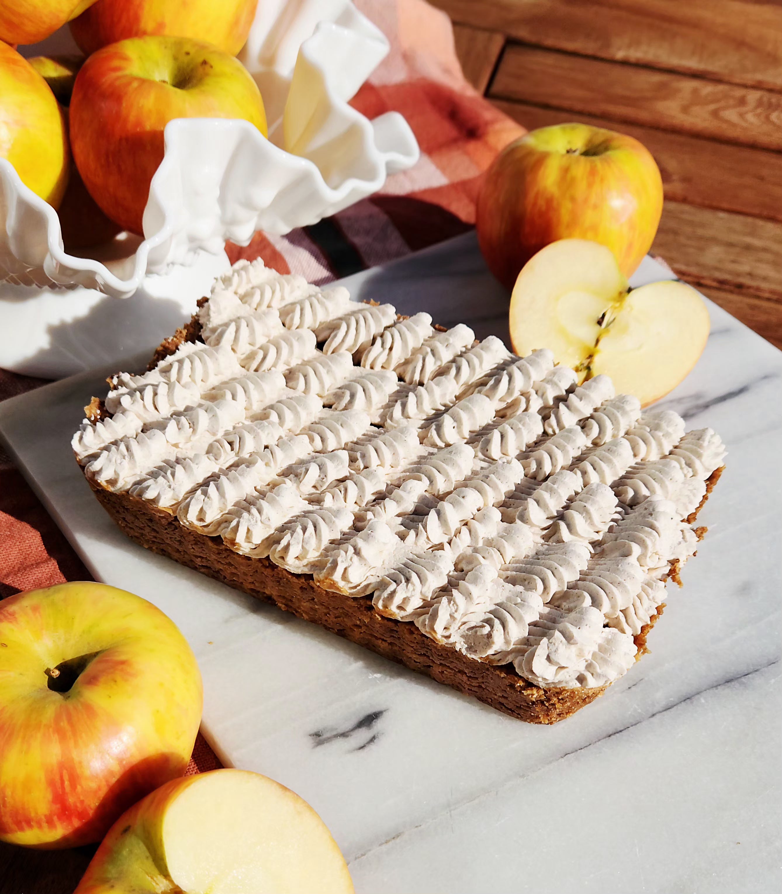 Apple Cider Buttercream Shortbread