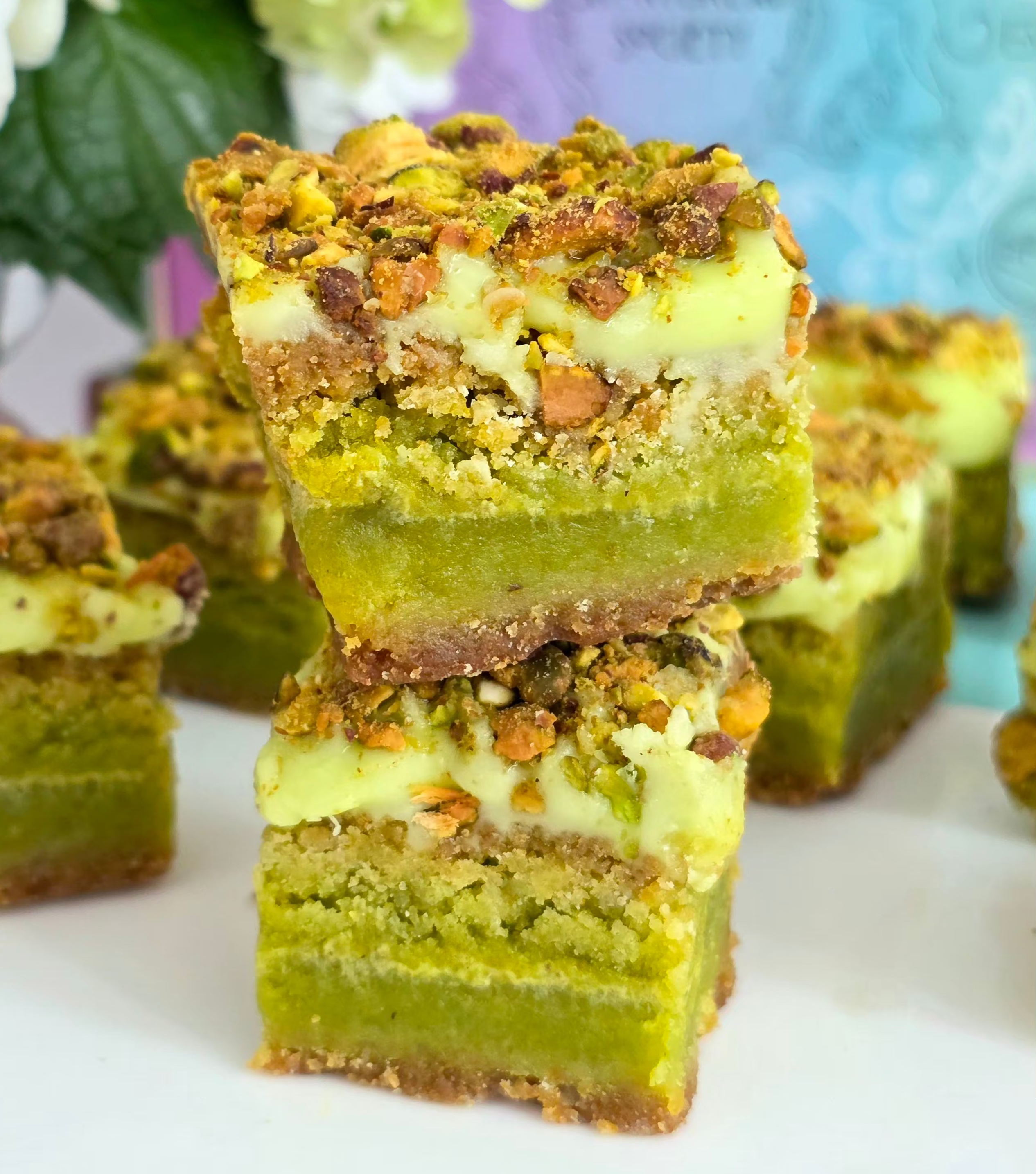 Pistachio Bakewell Shortbread