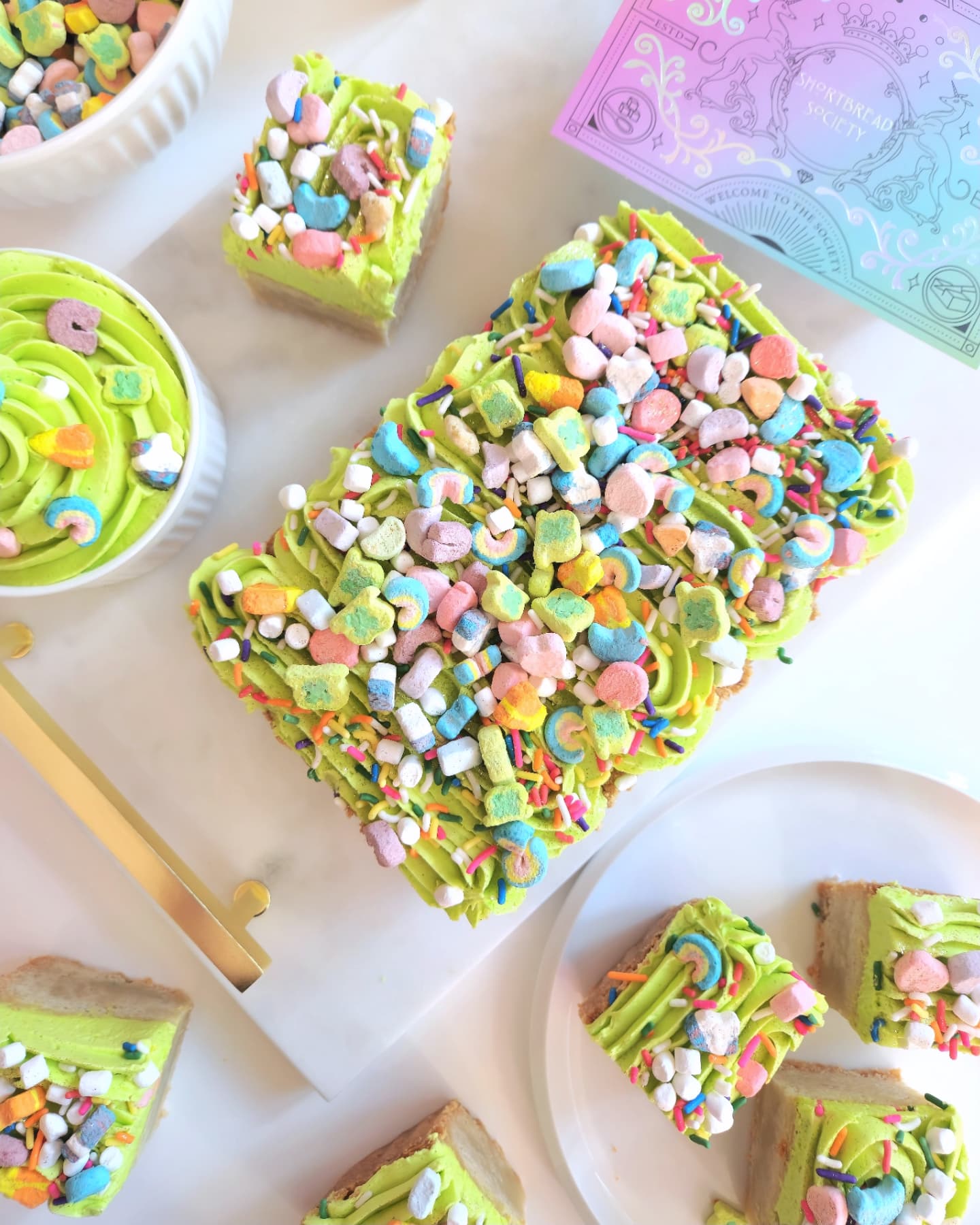 Lucky Charms Buttercream Shortbread