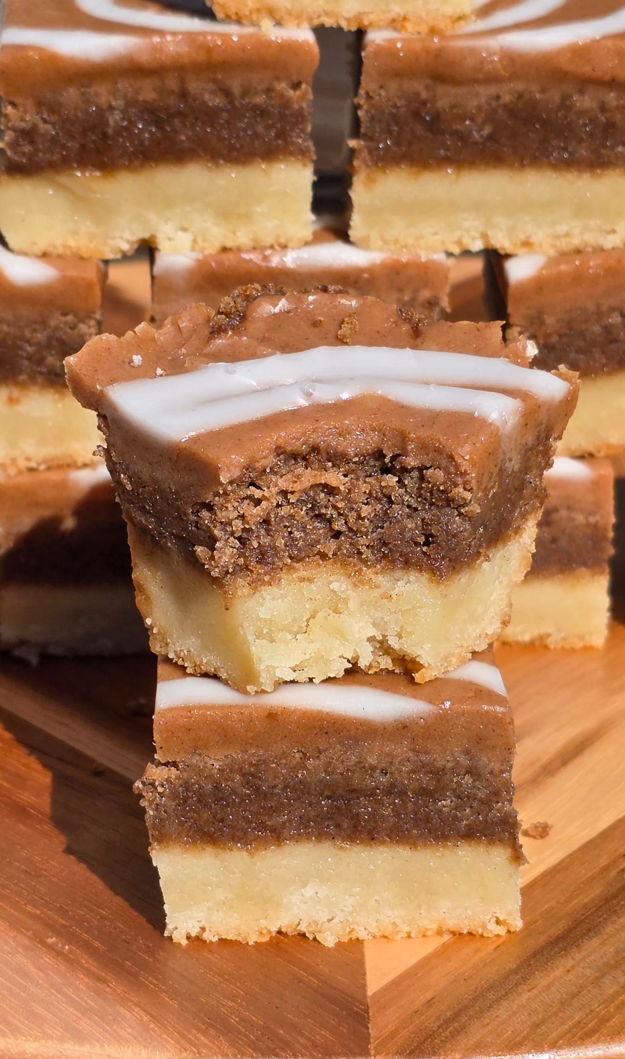 Cinnamon Roll Shortbread